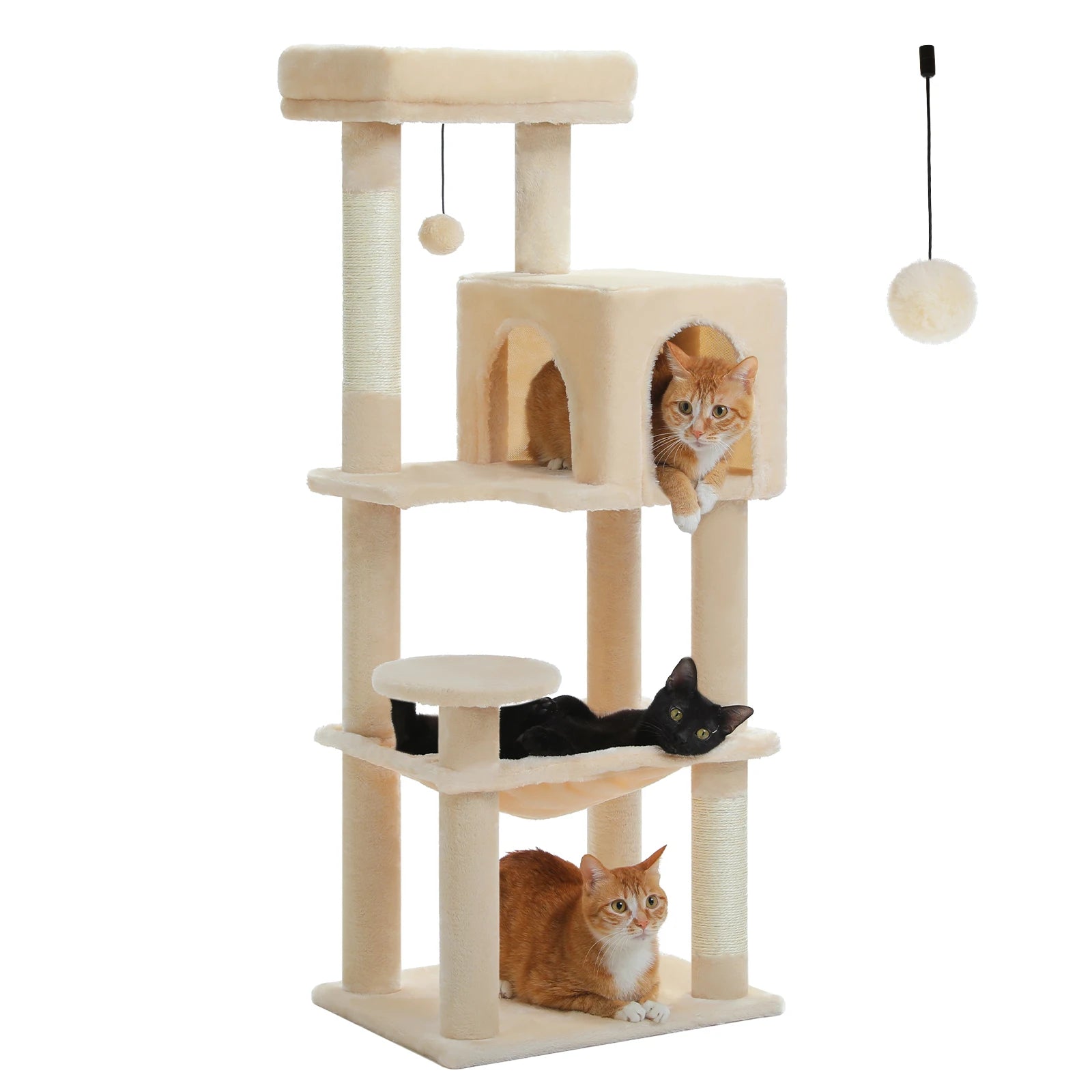 Arbre à chat multi - niveaux avec hamac et griffoirs - FurissimoStore
