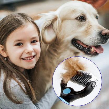 Professional Pet Deshedding Brush Dog Hair Remover Pet Fur Knot Cutter Puppy Cat Comb Brushes Dogs Grooming Shedding Supplies - FurissimoStore
